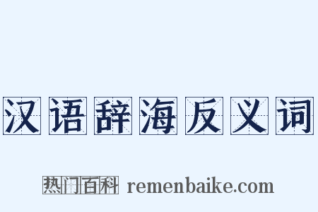 汉语辞海反义词是什么意思的图片